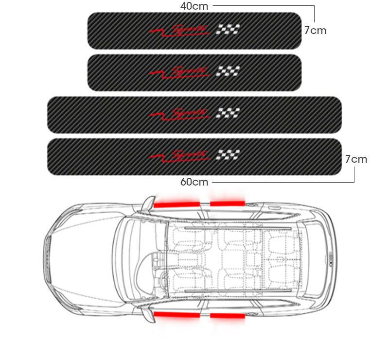 CarbonFilm™ Protetor de Soleira Anti-risco Premium